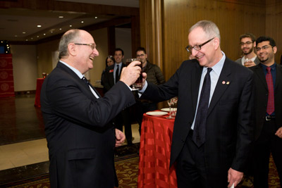 Skorton and Lavie toast