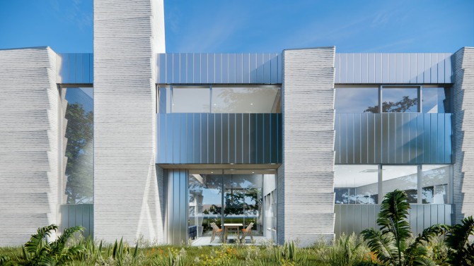 Rendering of the two-story Houston home