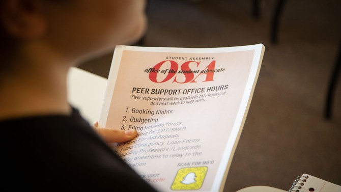 Office of the Student Advocate resources flyer
