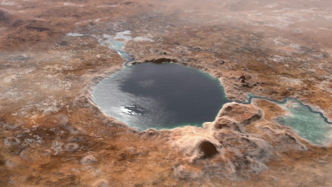 Jezero Crater on Mars