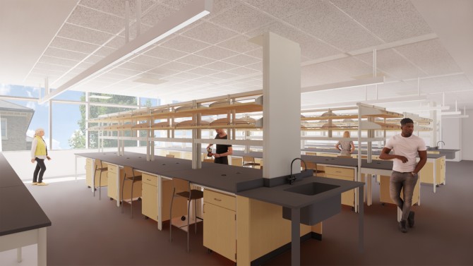 Wet lab in Atkinson Hall