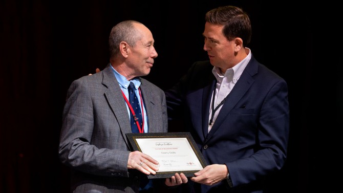Award being presented