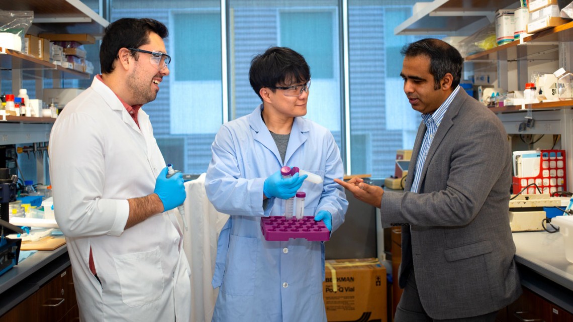 Ankur Singh in lab